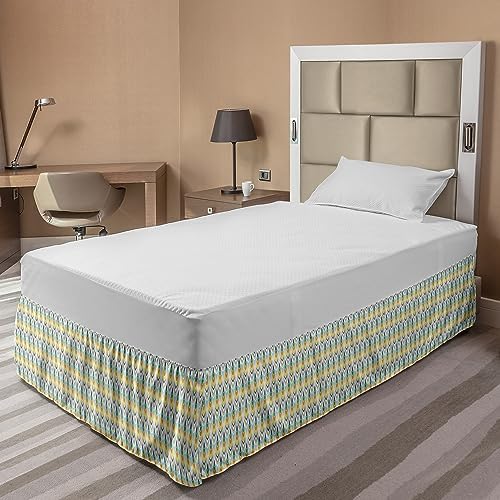Ambesonne Colorful Bedskirt with Tribal Pattern