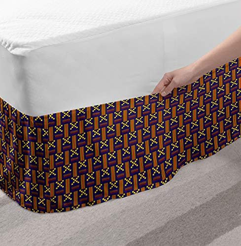 Lunarable Ethnic Bedskirt with Wrap Around Elastic 1