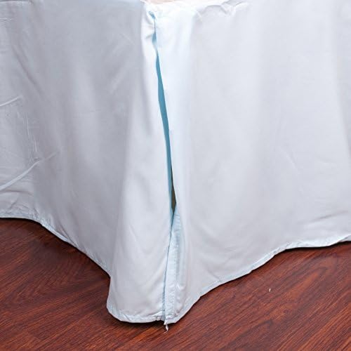 SHC 1500 Series Microfiber Bed Skirt Lt Blue Twin 1