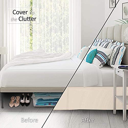 Ultra Soft Box Pleated Cream Bed Skirt Twin 39x75 18 Drop