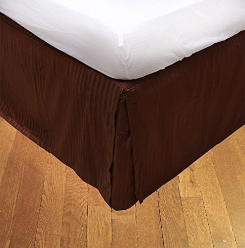 SRP Bedding Real 210 Thread Count Striped Bed Skirt Queen Size