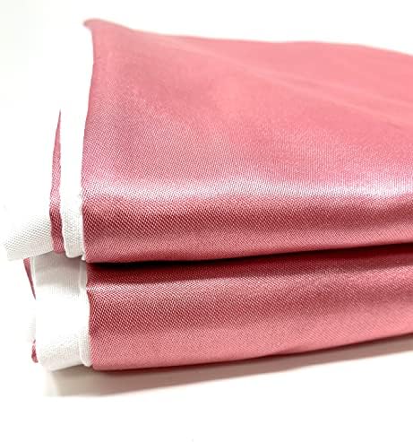 Tache Satin Bed Skirt - Pink - Queen Size 1