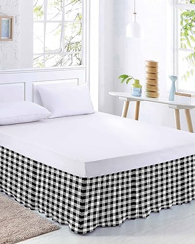 RisQiten Farmhouse Bed Skirt Queen Size 16 Inch Drop