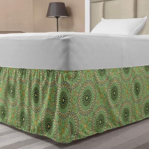 Lunarable Traditional Bed Skirt with Mandala Design