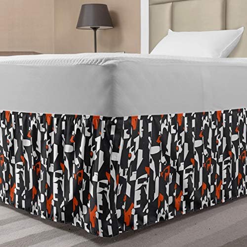 Lunarable Modern Art Bedskirt with Geometric Pattern