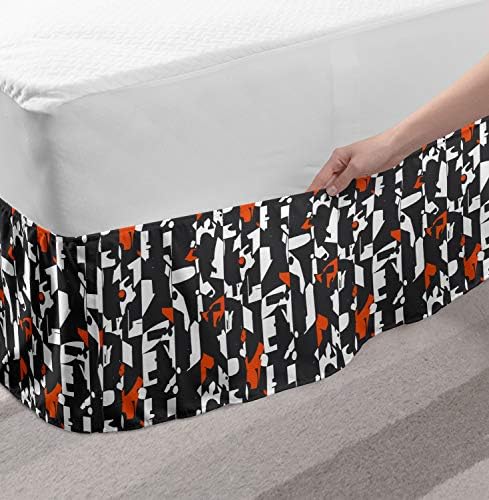 Lunarable Modern Art Bedskirt with Geometric Pattern