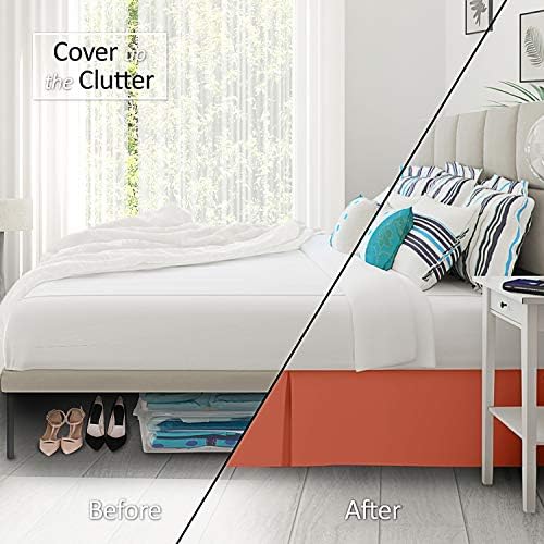 Cozy Cotton Split Corner Bed Skirt 39x80 Rust Brown