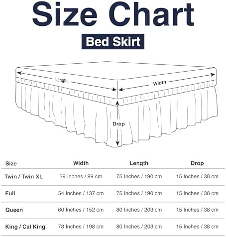 CASUAL LIVING Queen Bed Skirt Ruffled Wrap Around 1