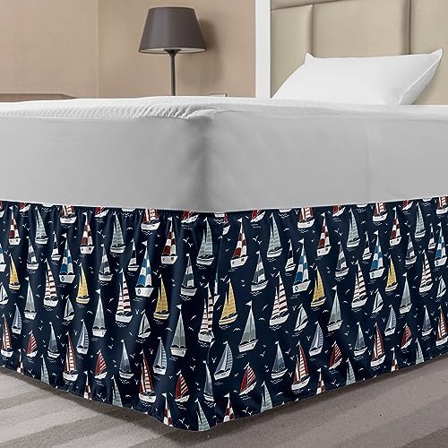 Lunarable Marine Elastic Bed Skirt Multicolor
