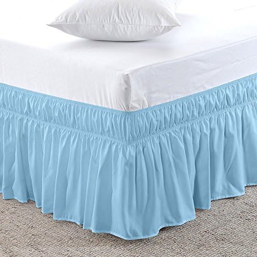 Elasticated Ruffled Bed Skirt - Easy Fit for Queen XL