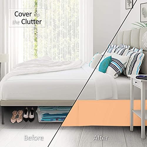 Amuze Bedding Ultra Soft Apricot Box Pleated Bed Skirt King Size