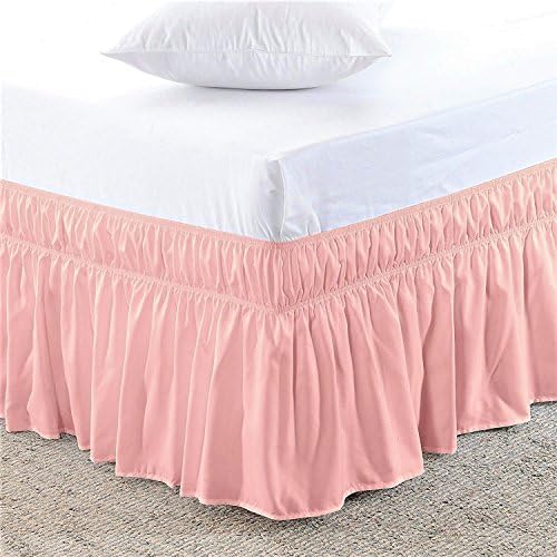 Amuze Bedding Wrap Around Ruffle Bed Skirt 21 Inch Drop