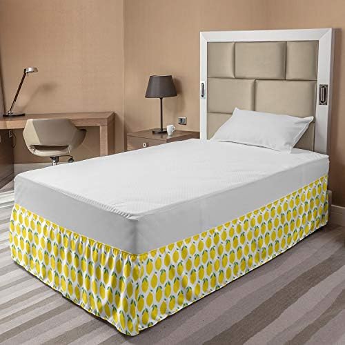 Lunarable Lemon Bedskirt Twin Twin XL